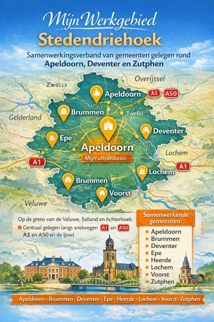 Werkgebied Stedendriehoek – Apeldoorn, Deventer, Zutphen en omliggende gemeenten